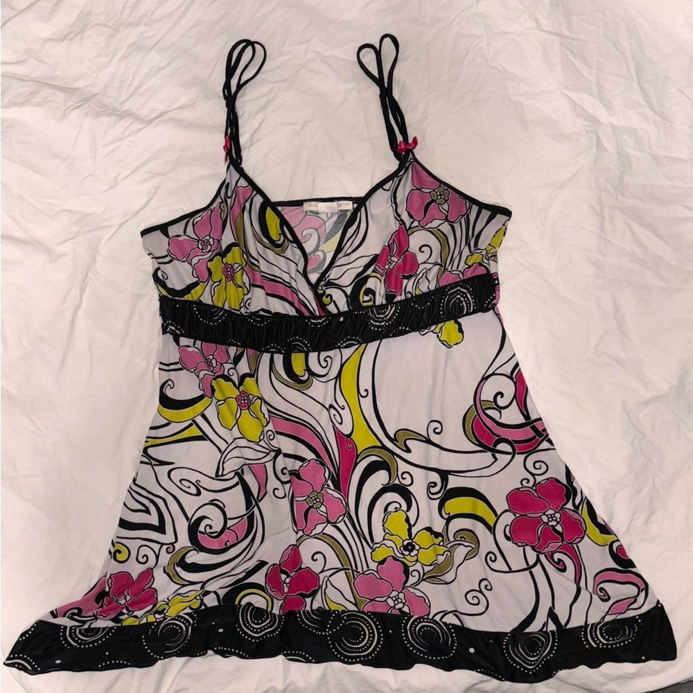 y2K Patterned Cami top